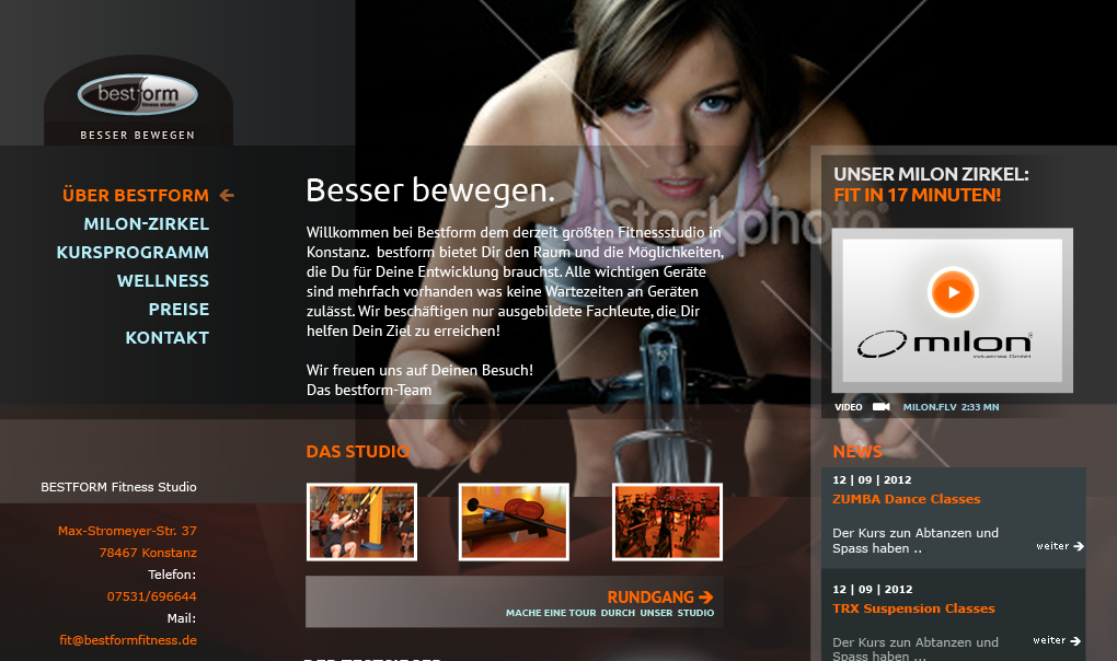 Webdesign Fitnessstudio