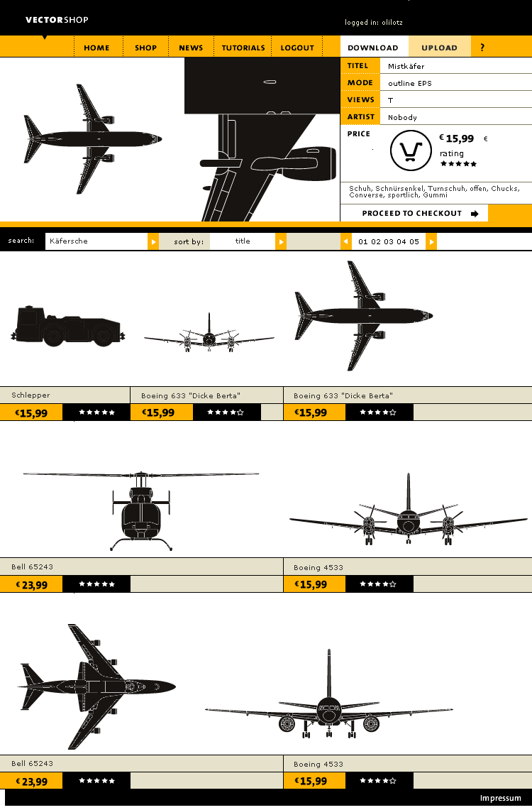 Webdesign Bildkatalog Vektorgrafiken